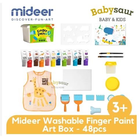 

Mideer Washable Finger Paint Art Box Set Mainan Cat Jari Alat Finger Painting Paket Mewarnai Melukis