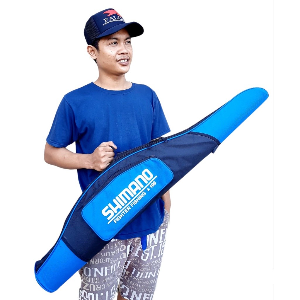 TAS PANCING PANJANG 100CM BUSA KAKU SHIMANO LIST BIRU DAN MERAH