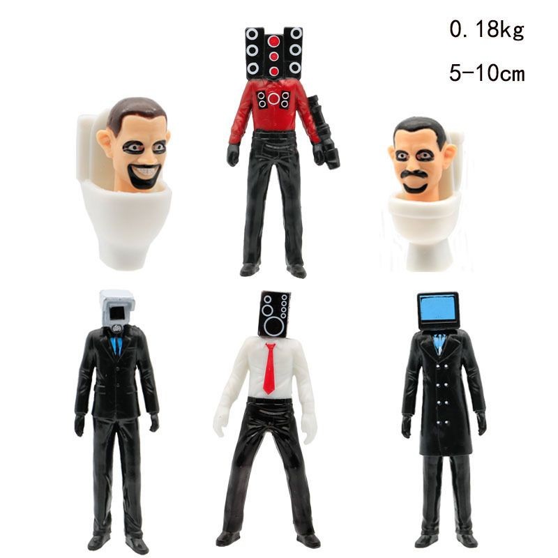 mainan anak skibidi tet camera man tv speaker man set