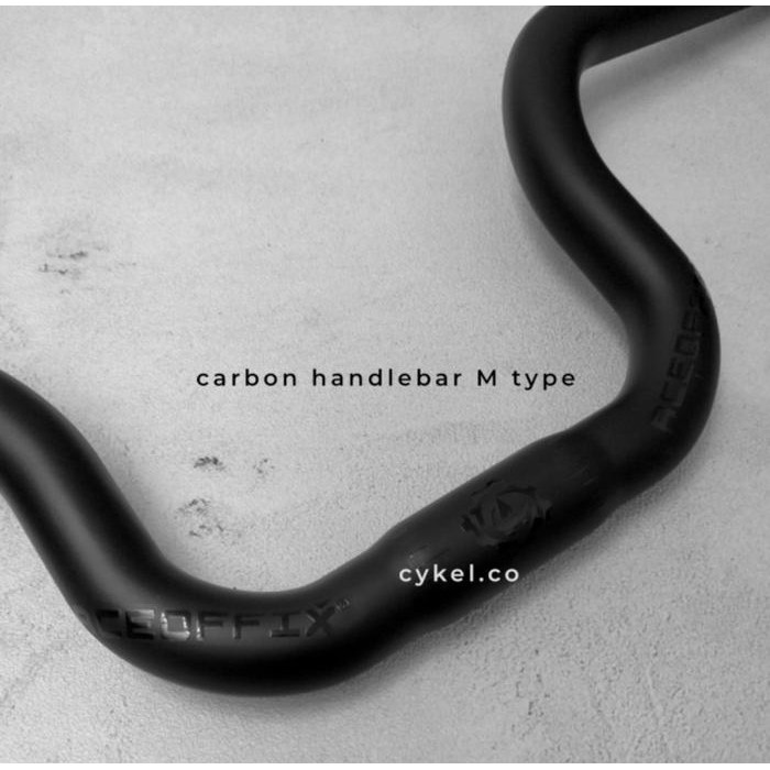 Populer Aceoffix Carbon Handlebar Midrise M Type For Brompt 3Sixty