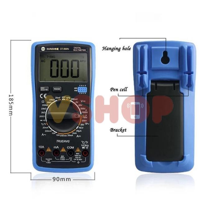 Laris Multitester Digital - Multimeter Sunshine Dt-890N