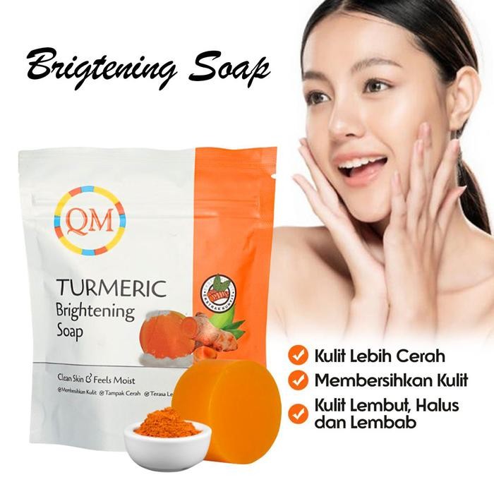 

Terlaris Sabun Pemutih Dan Pembersih Wajah Qm Brightening Ekstrak Kunyit Bpom 60Gr - Facial,