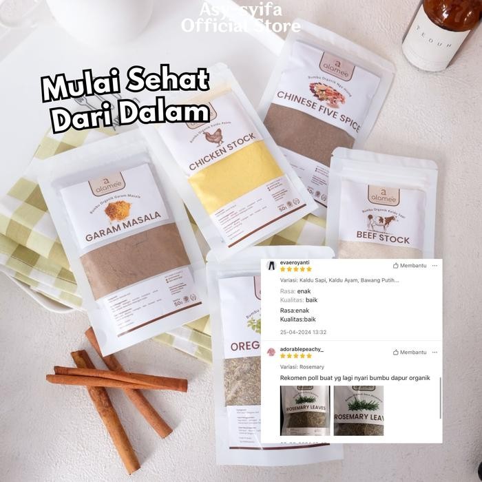 

Terlaris Bumbu Dapur Gohyong Halal 50Gr Lada Hitam Kunyit Jahe Basil Jahe Kuyit