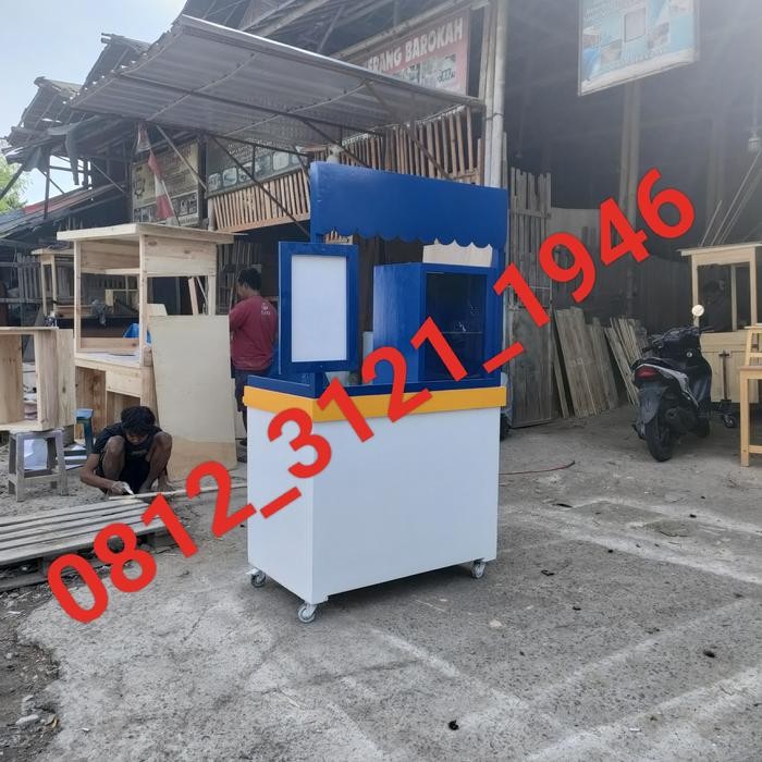 

gerobak booth makanan dan minuman unik murah