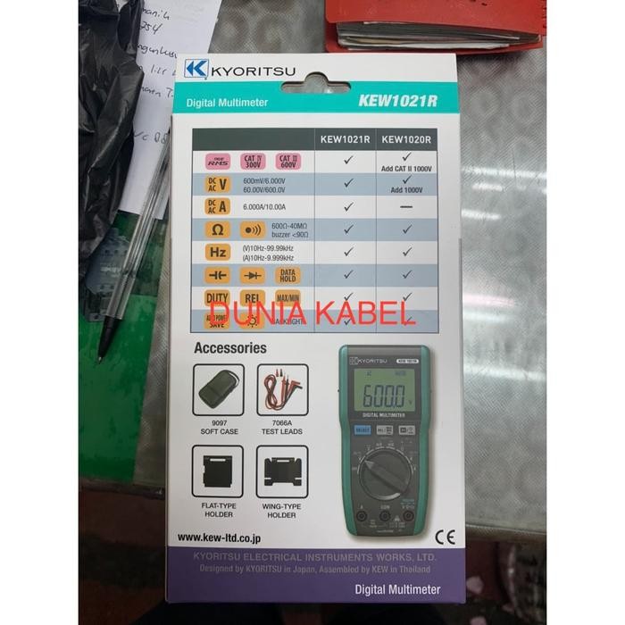 DIGITAL MULTIMETER MULTITESTER KEW 1021R KYORITSU 1021 R