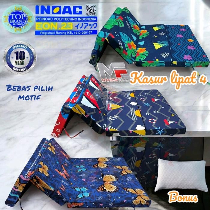Kasur Lipat Inoac EON Kasur Lipat 4 tebal 5 dan 10 Kasur inoac Free Bantal Busa Asli Furniture
