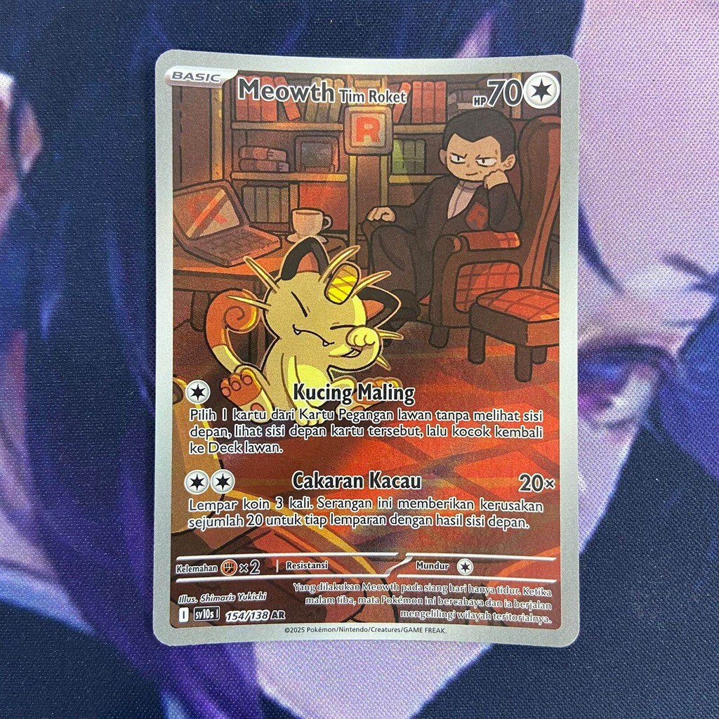 pokemon (ID) meowth tim roket - SV10s 154/138 - AR