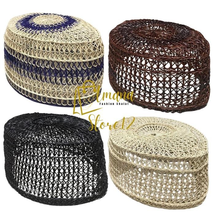 Product Laris Peci Kopyah Rotan Kalimantan / Peci Rotan / Peci Akar Rotan / Kopyah / Songkok / Free
