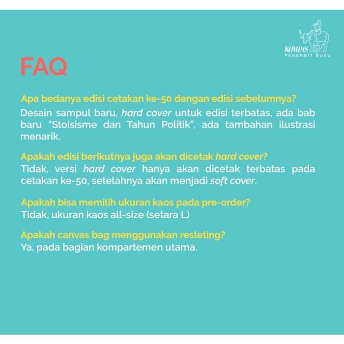 

PROMO BUKU FILOSOFI TERAS EDISI SPESIAL CETAKAN KE 50 HARD COVER READY