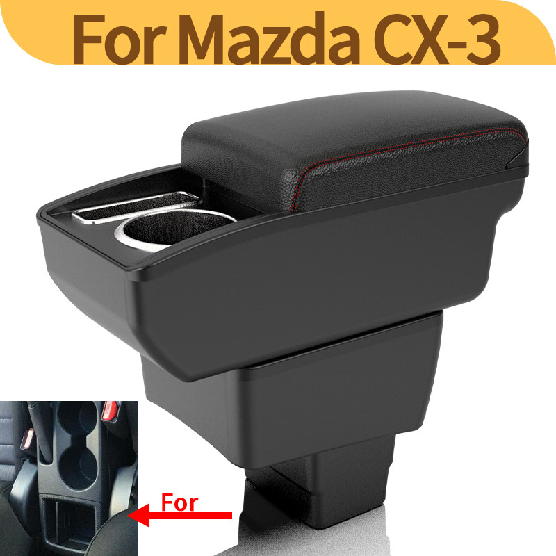 For Mazda CX-3 Armrest Retrofit For mazda 2 skyactiv version cx3 CX-3 Car Armrest Storage box car ac