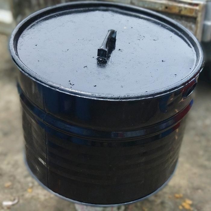 Tong Sampah Besi/Tong Bakar/Drum Bakar/Bak Sampah/Tempat Sampah Besar Kapasitas 100 Liter Lengkap