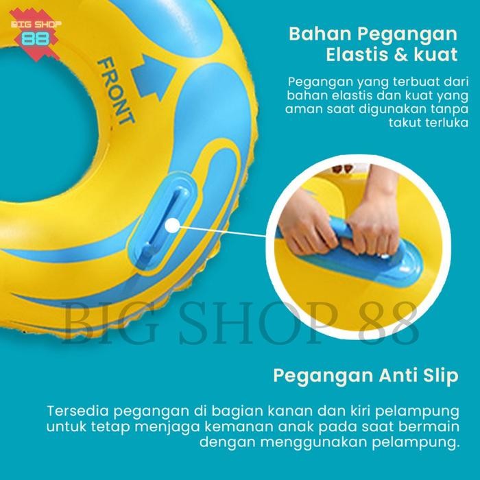 Pelampung Ban Renang Kuning Single Doue Dewasa Anak Anak Kolam Arus Kolam Renang Swim Ring