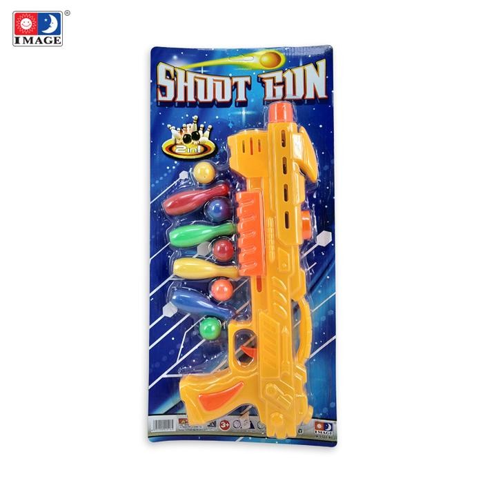 ASLI IMAGE TOYS mainan Pistol Senapan Bowling & Ball shootgun