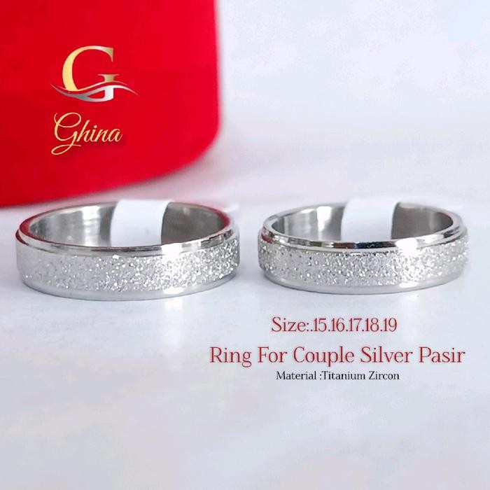 JTTOP" CINCIN COUPLE TITANIUM TUNANGAN NIKAH UKIR NAMA FREE BOX BLUDRU CICIN HADIAH RING