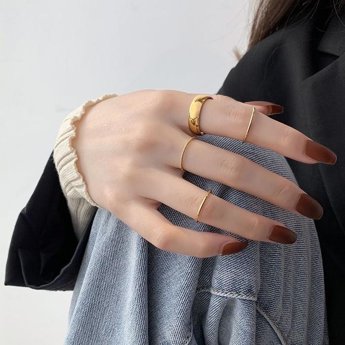 JTTOP" C10 CINCIN RING CINCIN COUPLE CINCIN KAWIN TUNANGAN PRIA WANITA SOULMATE TITANIUM SIMPLE