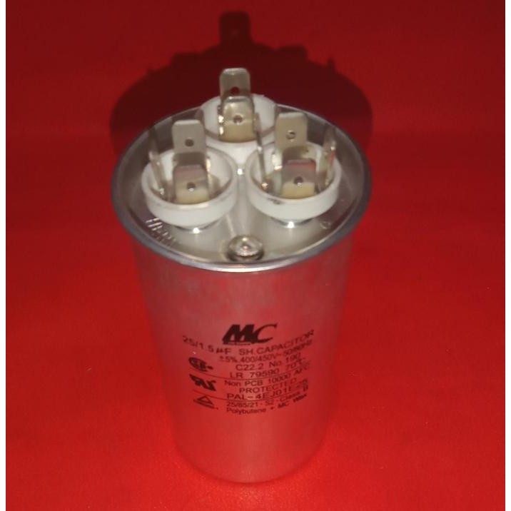 Kapasitor Capasitor Kompressor Ac Lg 1Pk 25 + 1.5Mf Promo
