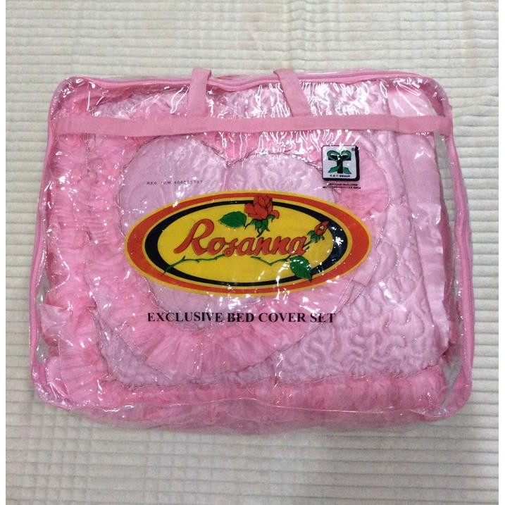 Bedcover Rosanna Pengantin Hati Pink