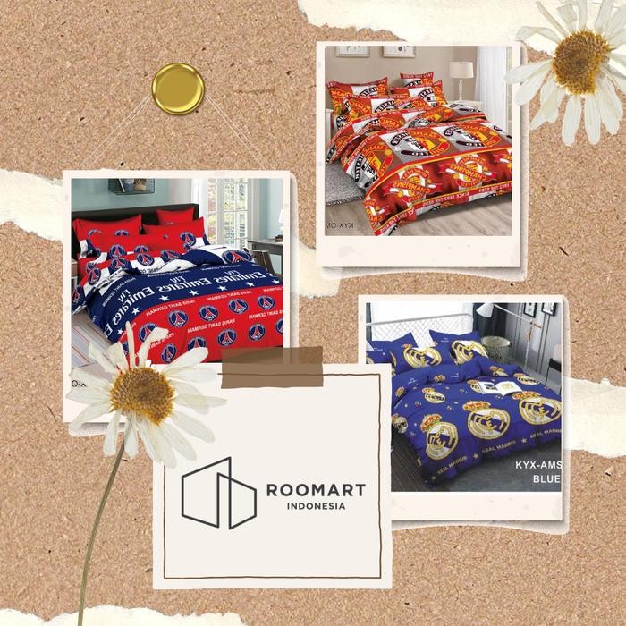 Sprei Homemade Motif Bola Ukuran 90x200 Super Single Fitted Tinggi 20