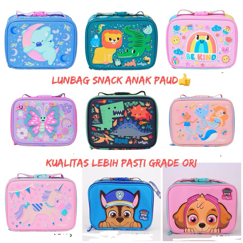 SMIGGLE HI THERE OBLONG ATTACH LUNCHBOX SQUARE LUNCHBOX GRADE ORI