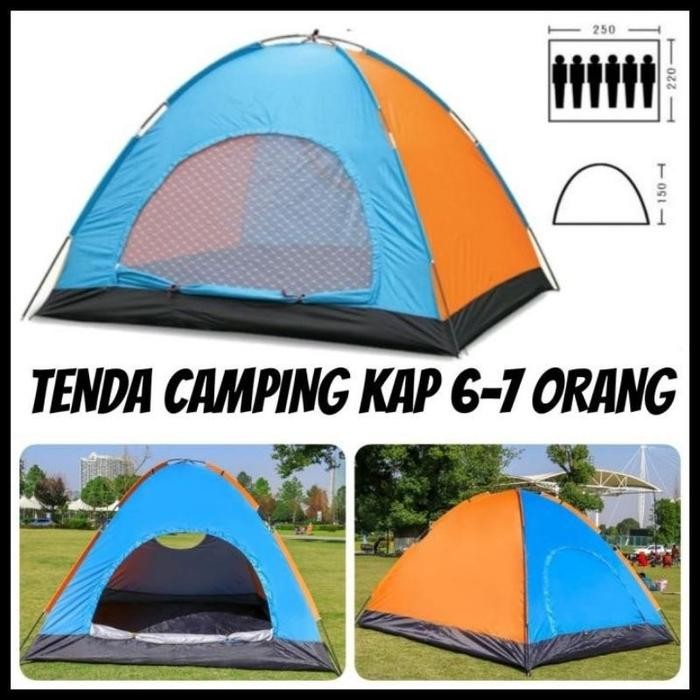 Gercep Tenda Camping Terpal 6-7 - Tenda Kemping Alas Terpal Kapasitas Dewasa