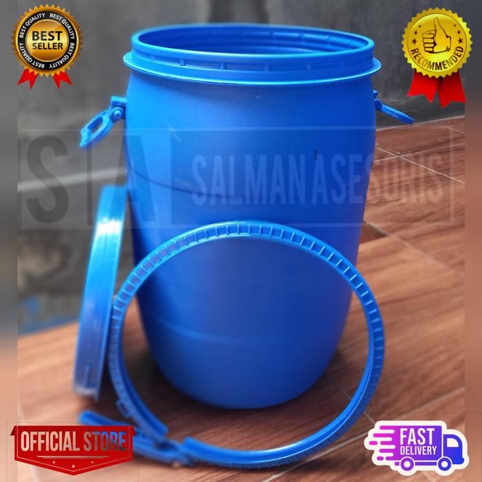 Drum Tong Tempat Sampah Plastik 50 Liter. Tangki Tandon Toren Air