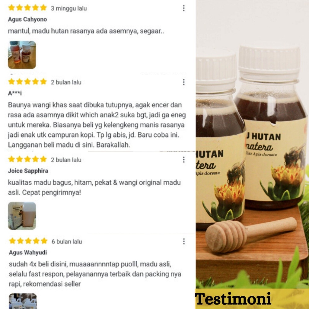 

Sensasi Lezat Madu Hutan / Madu Asli / Madu Murni / Raw Honey 700 Gram
