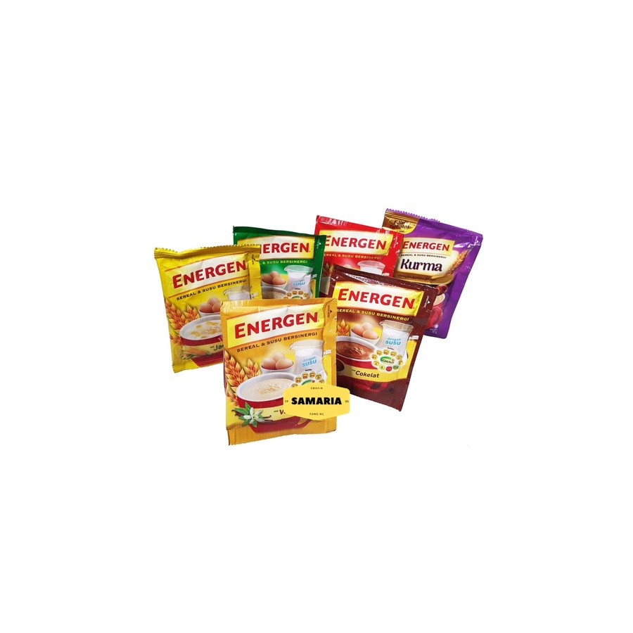 

Konter Makanan Energen Susu Dan Sereal Saset Isi 10 Pcs All Variant Vanilla/ Coklat/ Kurma/ Jahe/