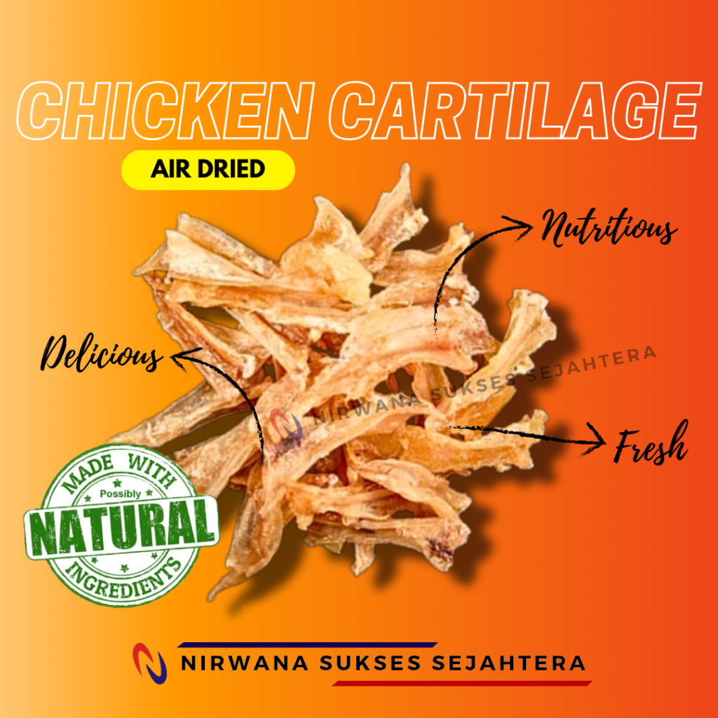 

Konter Makanan Tulang Rawan Dada, Rangu Dada Ayam Kering / Dehydrated, Air Dried Chicken Breast