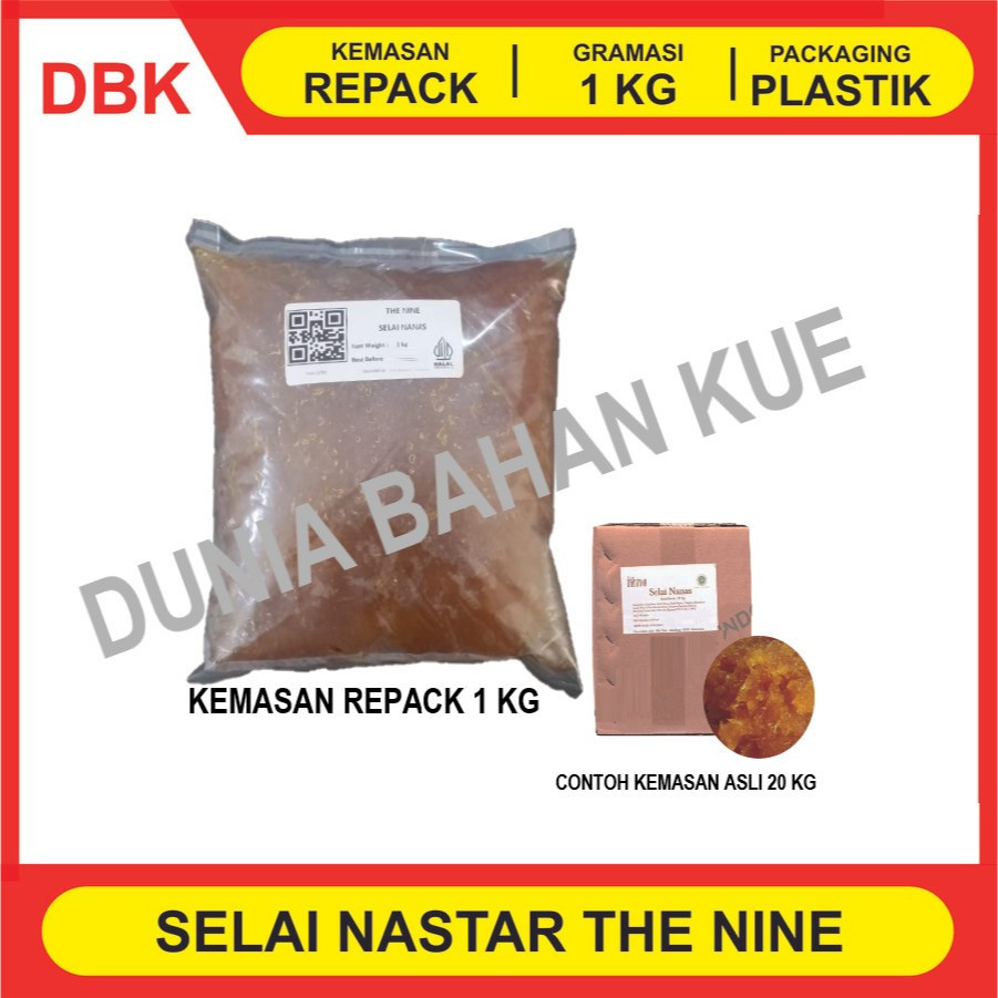 

Sensasi Lezat Selai Nanas The Nine Repack 1 Kg / Isian Nastar / Selai Nastar