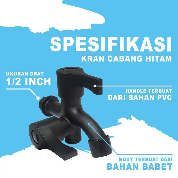 Kran Cabang Hitam Keran Cabang Kran Shower Kamar Mandi Kran Shower