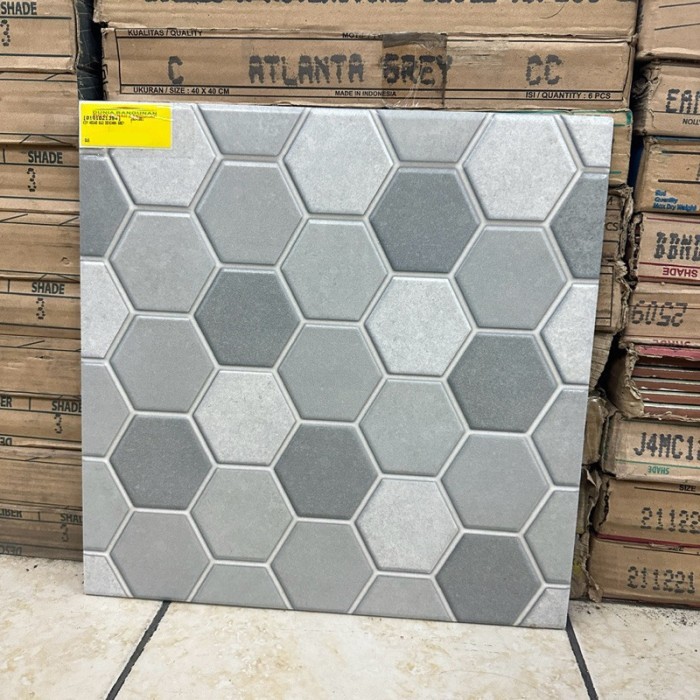 Keramik 40X40 Kia Denchan Grey Keramik Lantai Tekstur Kasar / Keramik Kamar Mandi / Keramik Teras