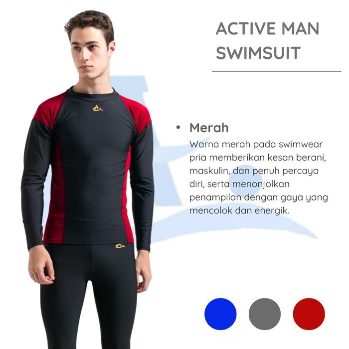 Baju Renang Pria Speedo Panjang Dewasa Setelan Celana Renang Panjang