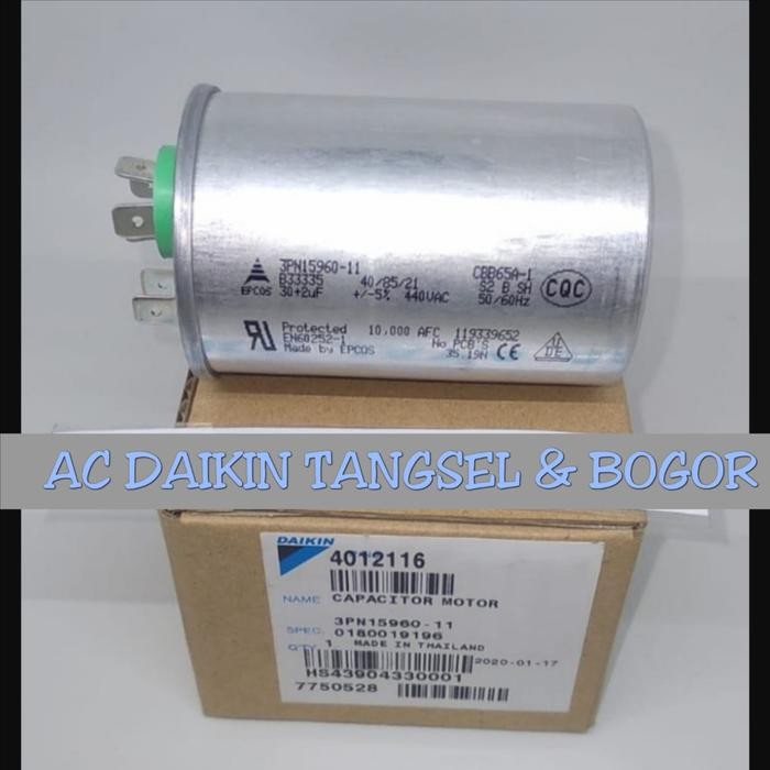 Capacitor / Kapasitor Ac Daikin 1Pk 1.5Pk Ftc25Nv Ftc35Nv 30+2Uf Terbaru