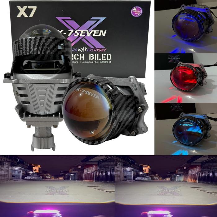 X-7SEVEN - BILED PROJETOR X7 2,5 INCH HIGH POWER 100 WATT 10-24V BILED MOBIL SEPASANG