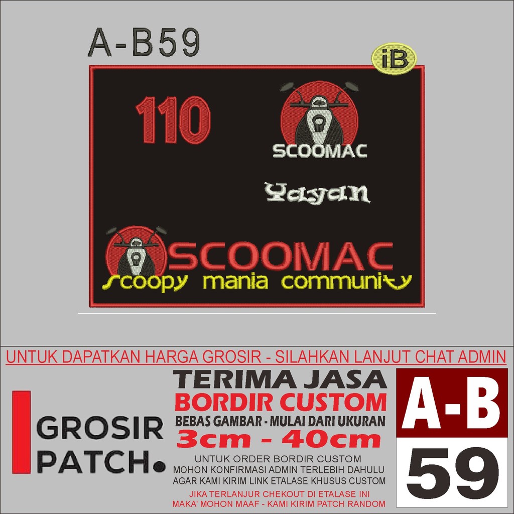 MB PATCH BORDIR A-B59 LOGO SCOOMAC