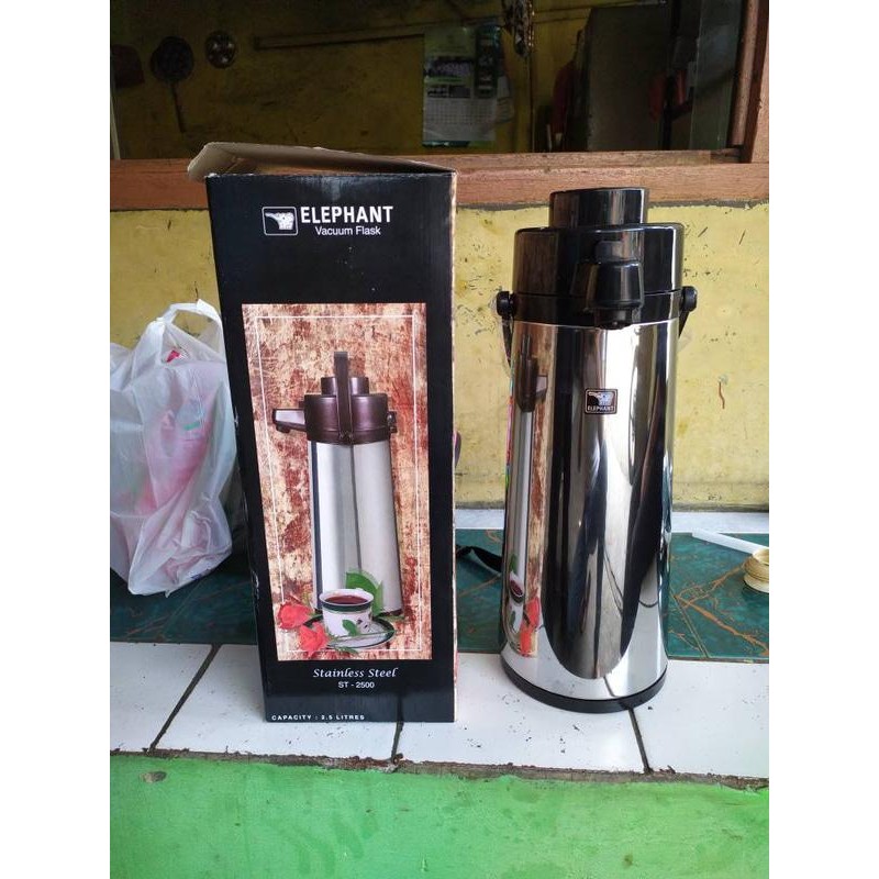 TERMOS AIR POT PENCET AIR PANAS ELEPHANT POMPA 2.5 L ST-2500
