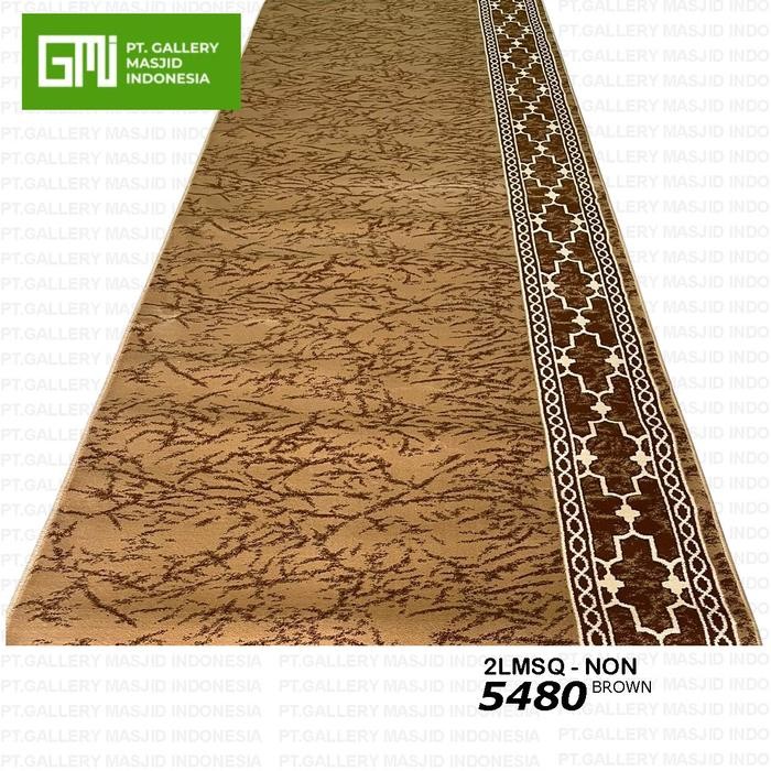 Karpet Mesjid Turki Meteran New Bluemosque Motif Warna Coklat / Karpet Mushola Tebal