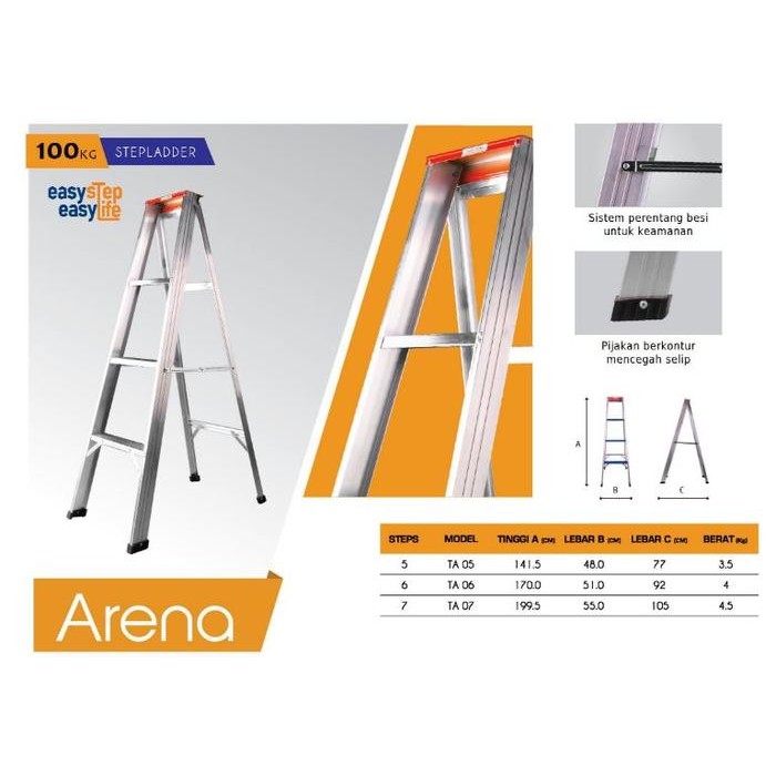 Buruan,. Tangga Aluminium Fortuna Arena Ta-05 (1,5 Meter)