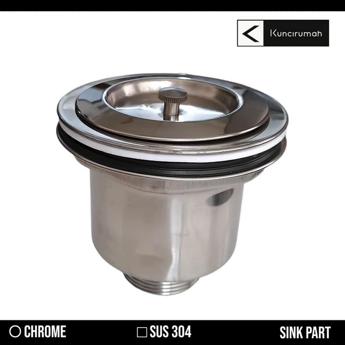 Avur bak cuci piring jumbo Afur saringan pembuangan kitchen sink sus 304