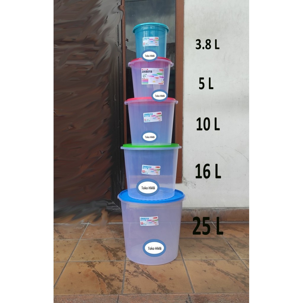 (Allthebest) Toples Makanan, Toples Plastik Bulat, Sealware Food Container Clio 5L