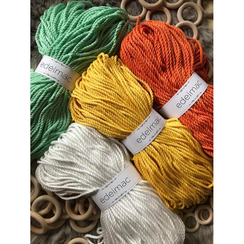 

TALI MACRAME PREMIUM MINT YELLOW ORANGE WHITE