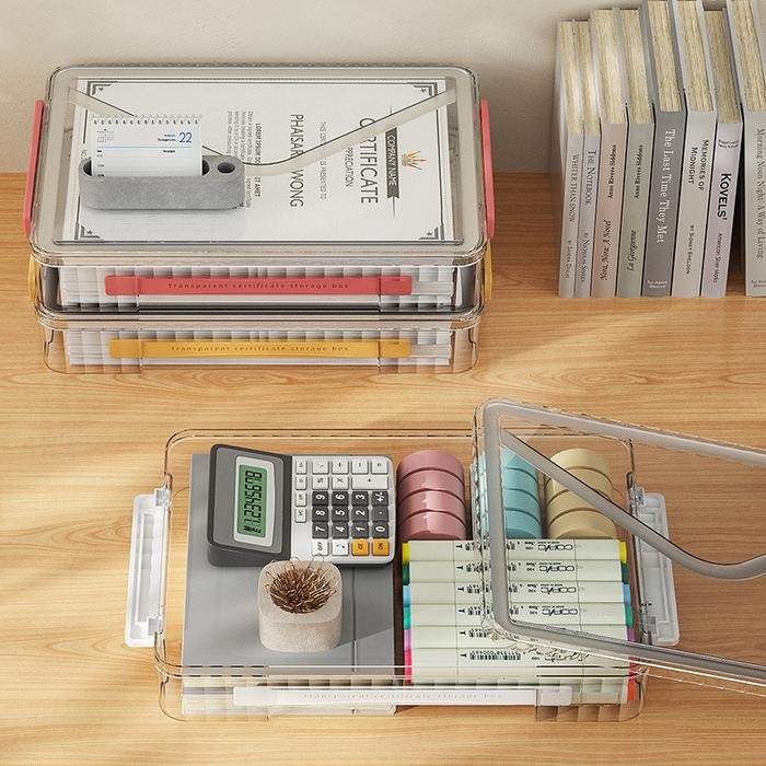 

Kotak Dokumen Pet Kotak Penyimpanan Dokumen Transparan Dengan Pegangan