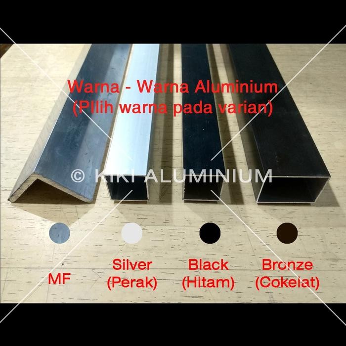 Top Kanal U Aluminium 5/8" (1.6 cm) - Tebal 1 mm - P. 6 meter