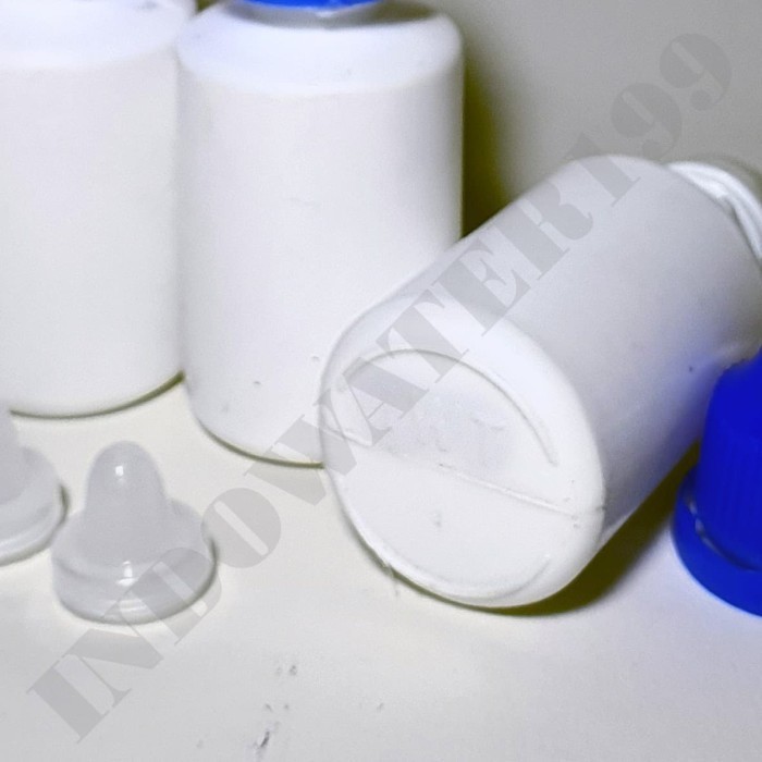 (Allthebest) BOTOL TETES 30 ML BAHAN PLASTIK HDPE LDPE INDOWATER TUTUP BIRU