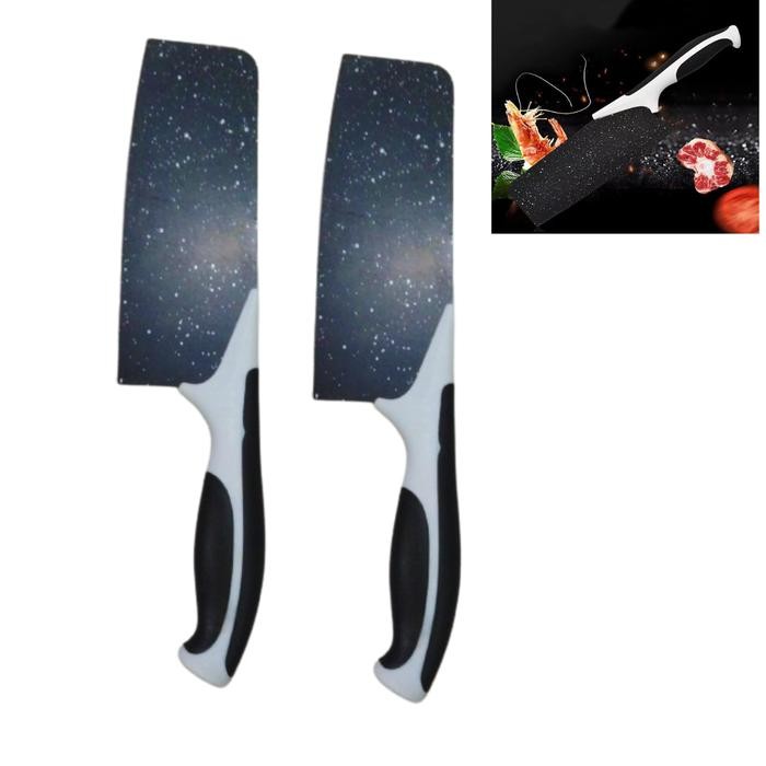 TERLARIS Pisau Dapur Black And White Keren Super Tajam Bahan Stainless Steel Premium Anti Karat
