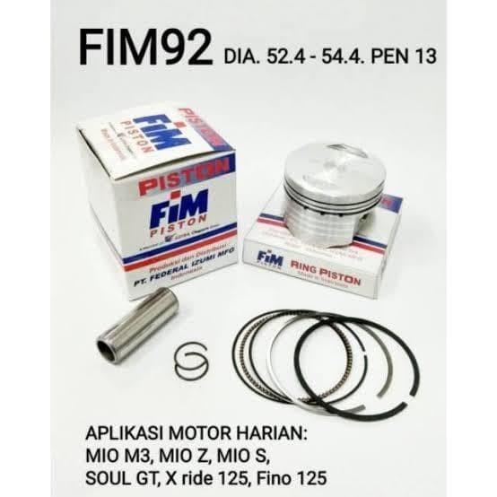 Piston FIM Yamaha Mio M3 Mio S Mio Z Fino 125 X Ride 125 Pin 13 FIM92
