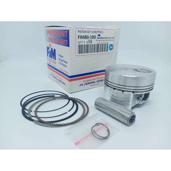 Piston FIM Custome Dome Mentah JupiterZ VegaR Karisma Pin13 FIM80