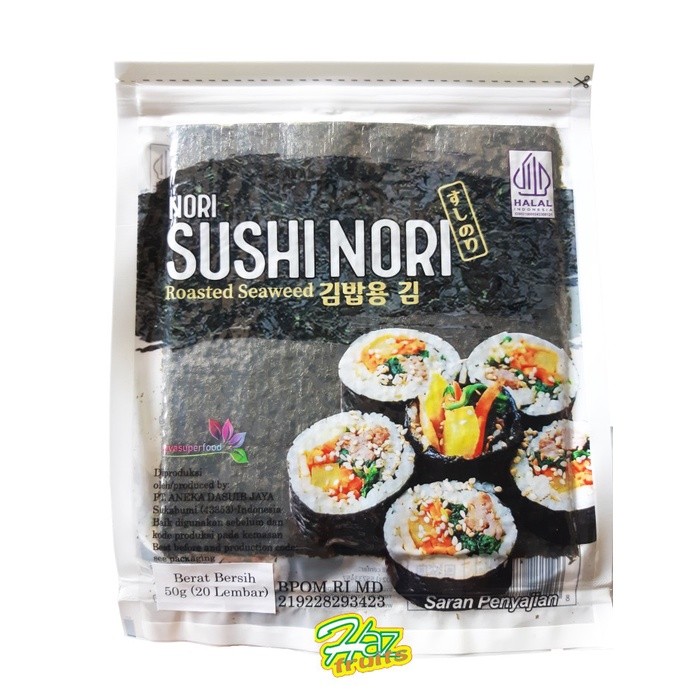 

Csp - Javasuperfood Sushi Nori Seaweed Rumput Laut Panggang 20 Lembar