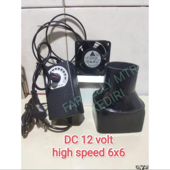 Paket Blower Kompor Oli Super Kencang .Blower DC 12volt fan higt speed rpm 16000 3.30 Amper lengkap