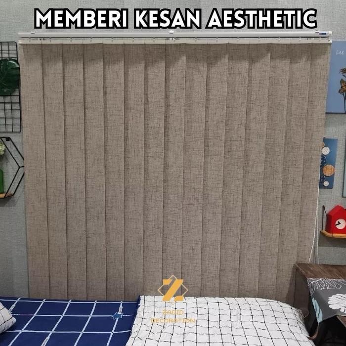 Vertical Blind - Vertikal Blind - Tirai Kantor Terlaris - Krey Minimalis - Tirai Ruang Kerja -